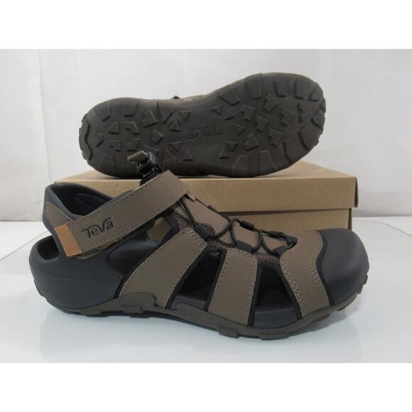 Men's Teva Flintwood Fisherman Sandals Closed Toe Turkish Coffee Size 10 - Picture 9 of 9